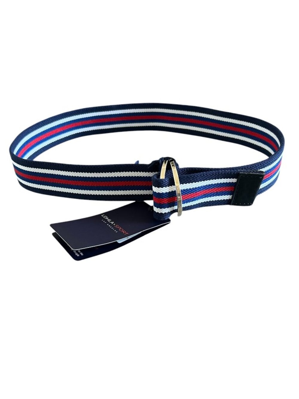 LOHLA SPORT NEW The Blueberry Striped Belt Size S/M